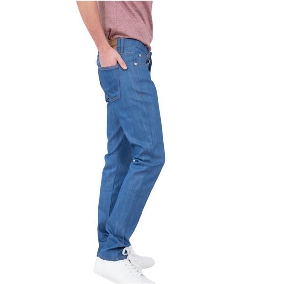 NAKED & FAMOUS Super Skinny Guy Jeans Mens 31 Japanese Denim Blue Button Fly - Picture 10 of 12